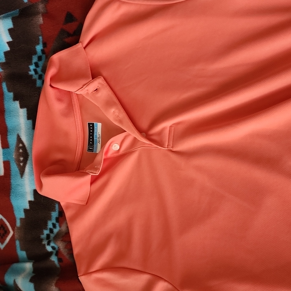 Salmon colored golf shirt good condition